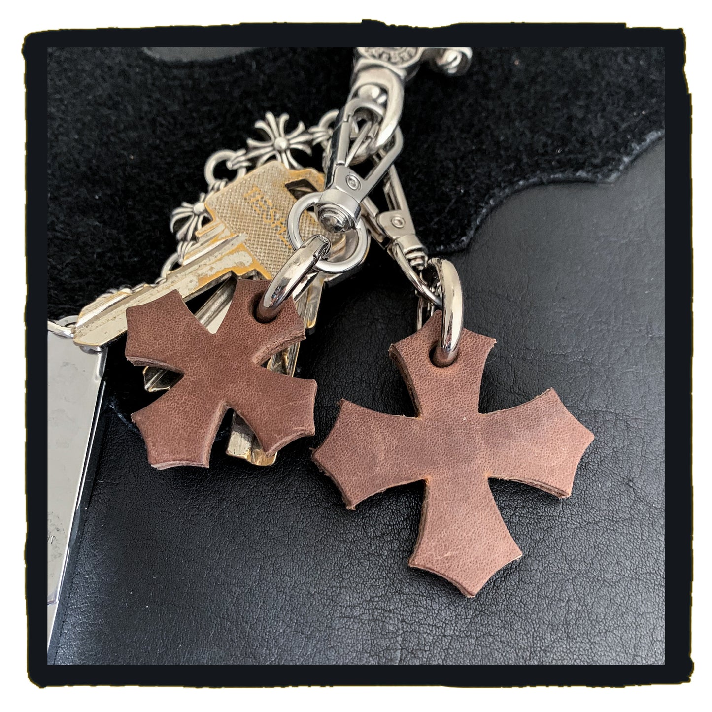 20-c leather maltese charms