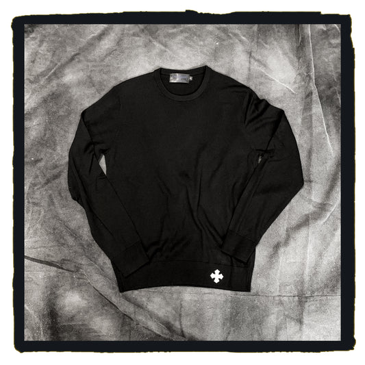 5225-0101bkmhm200 leather petit maltese knit