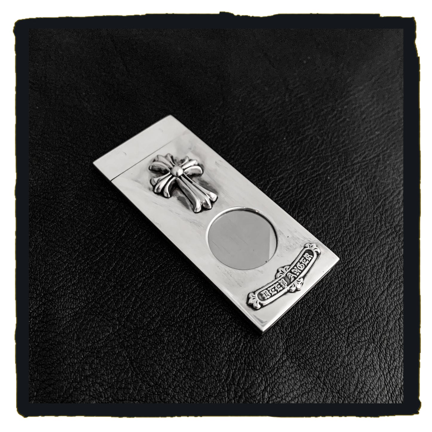 01-SA006B sterling silver classic cross cigar cutter