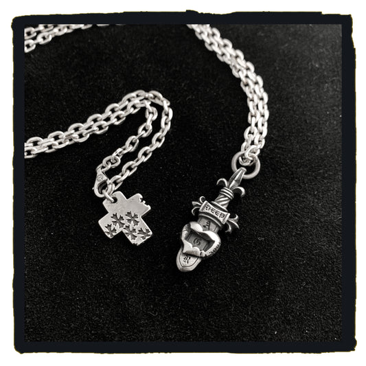 new arrival - r&r dagger heart necklace