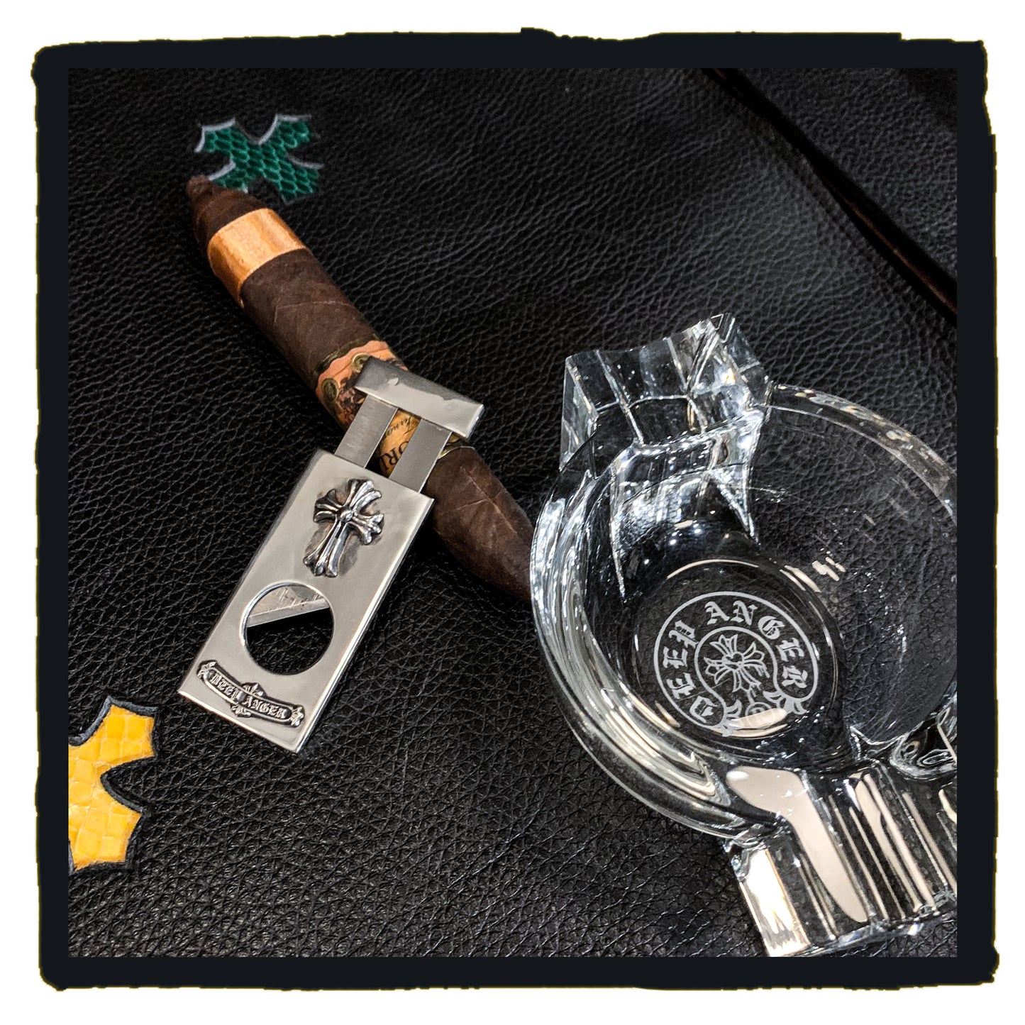 01-SA006B sterling silver classic cross cigar cutter