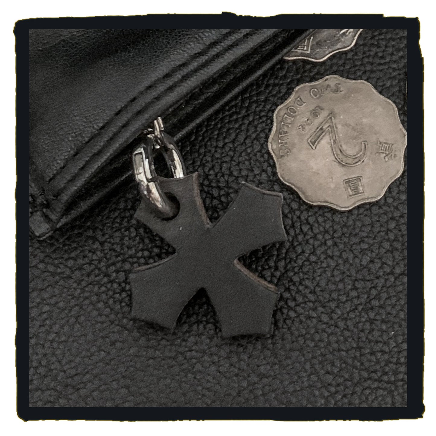 leather maltese purse wallet
