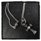 01-N0021D - r&r classic necklace with mini cross heart charms