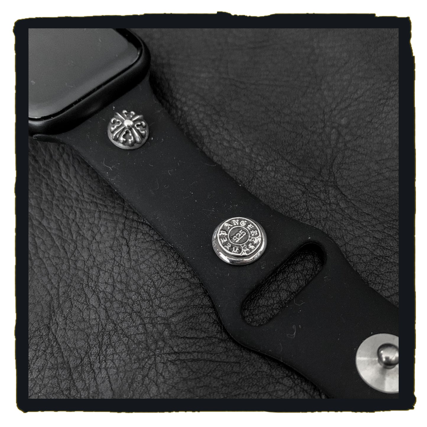 01-w0022ssbbk - i watch rubber strap / s stud fancy maltese