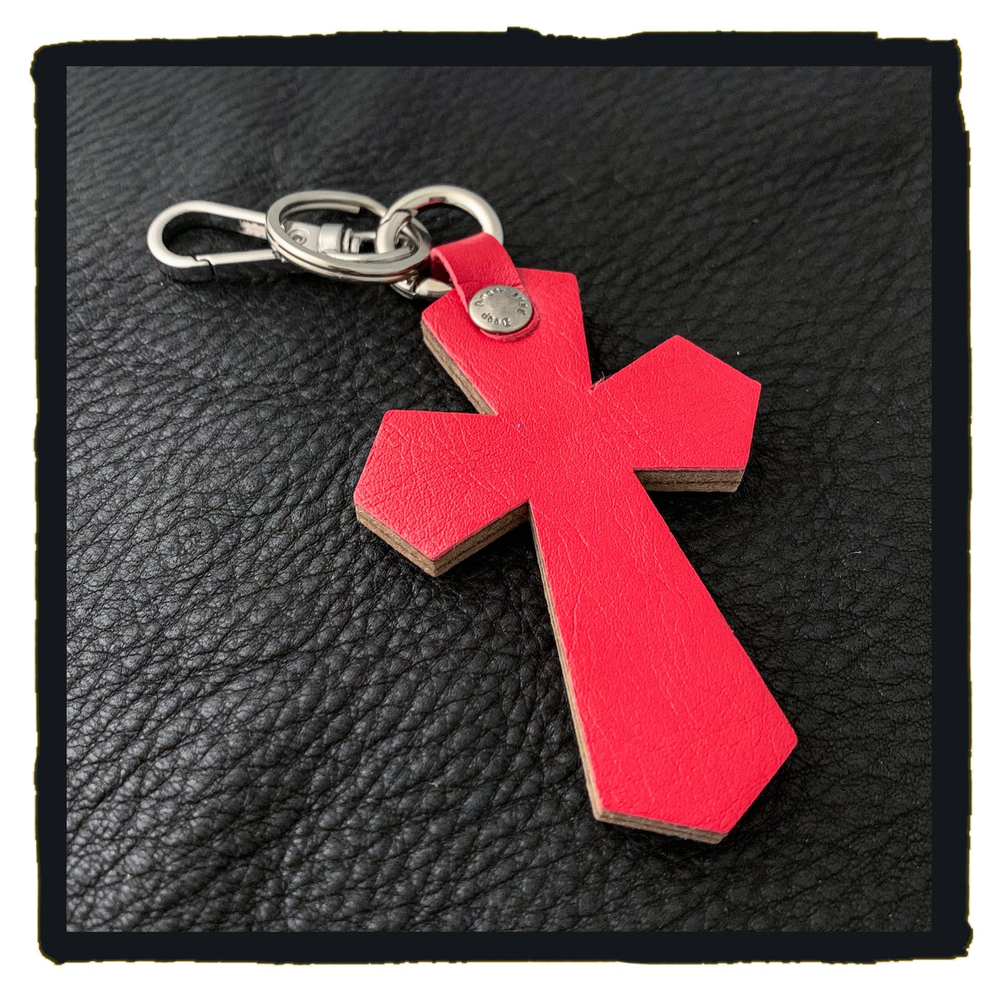20-c003b2c leather cross charms #2