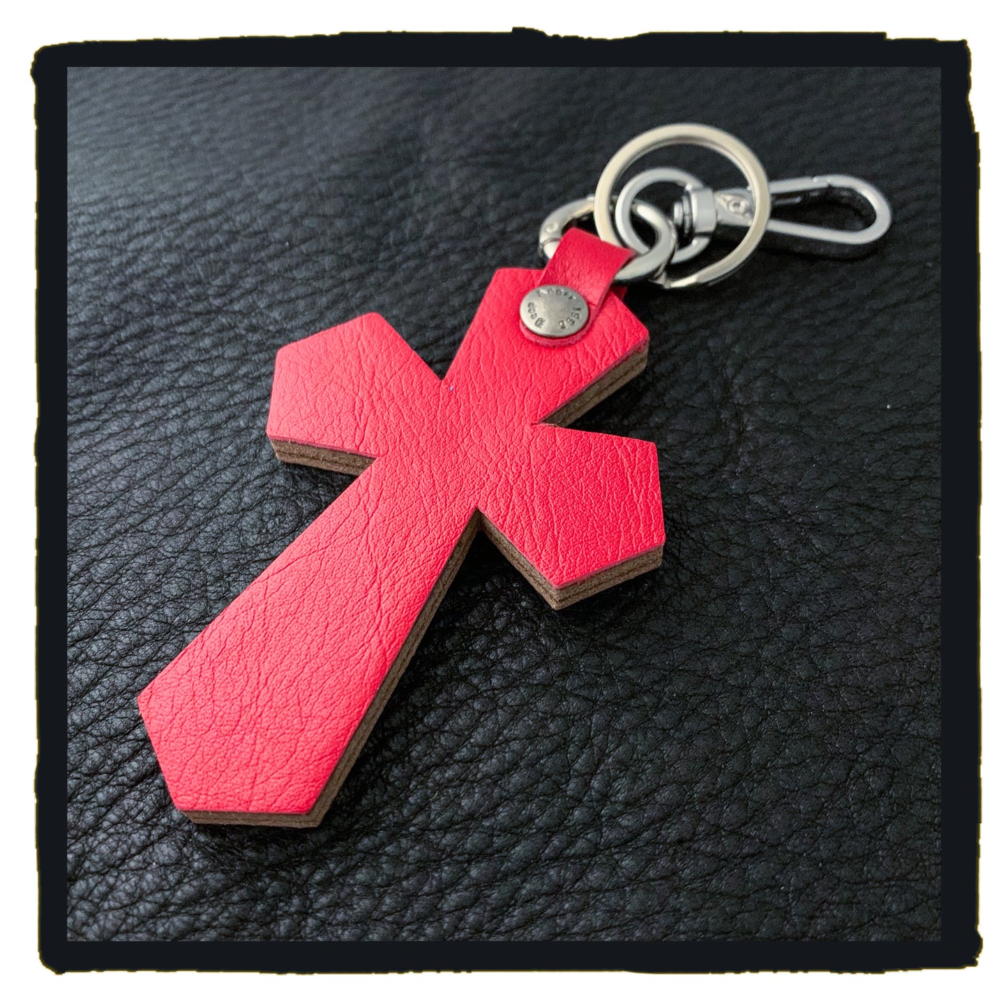20-c003b2c leather cross charms #2