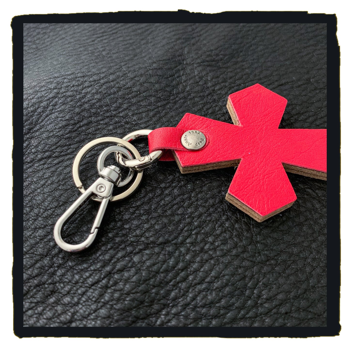 20-c003b2c leather cross charms #2