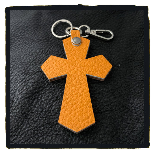 20-c003b3cog leather cross charms#3