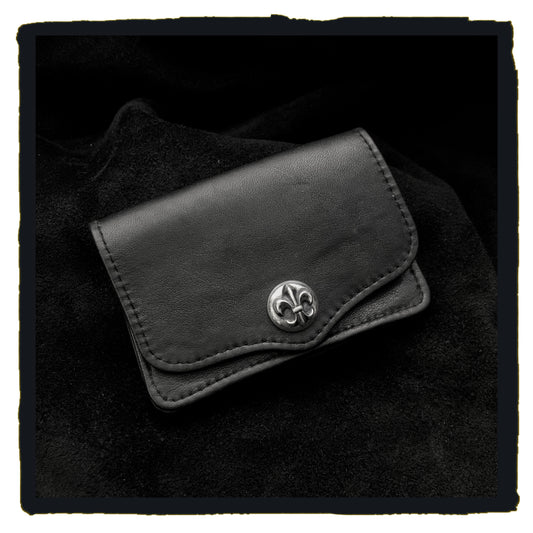 20-lc001b2 snap button leather card case