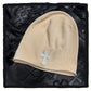 hat - 81-221101a beanie knit hat with leather cross