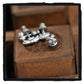06-PE001A petit maltese platinum earring (price are for one)