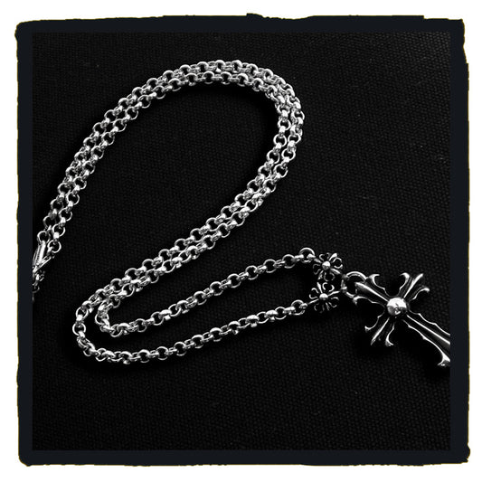 01-N0023B - starry charms necklace - Fancy Cross