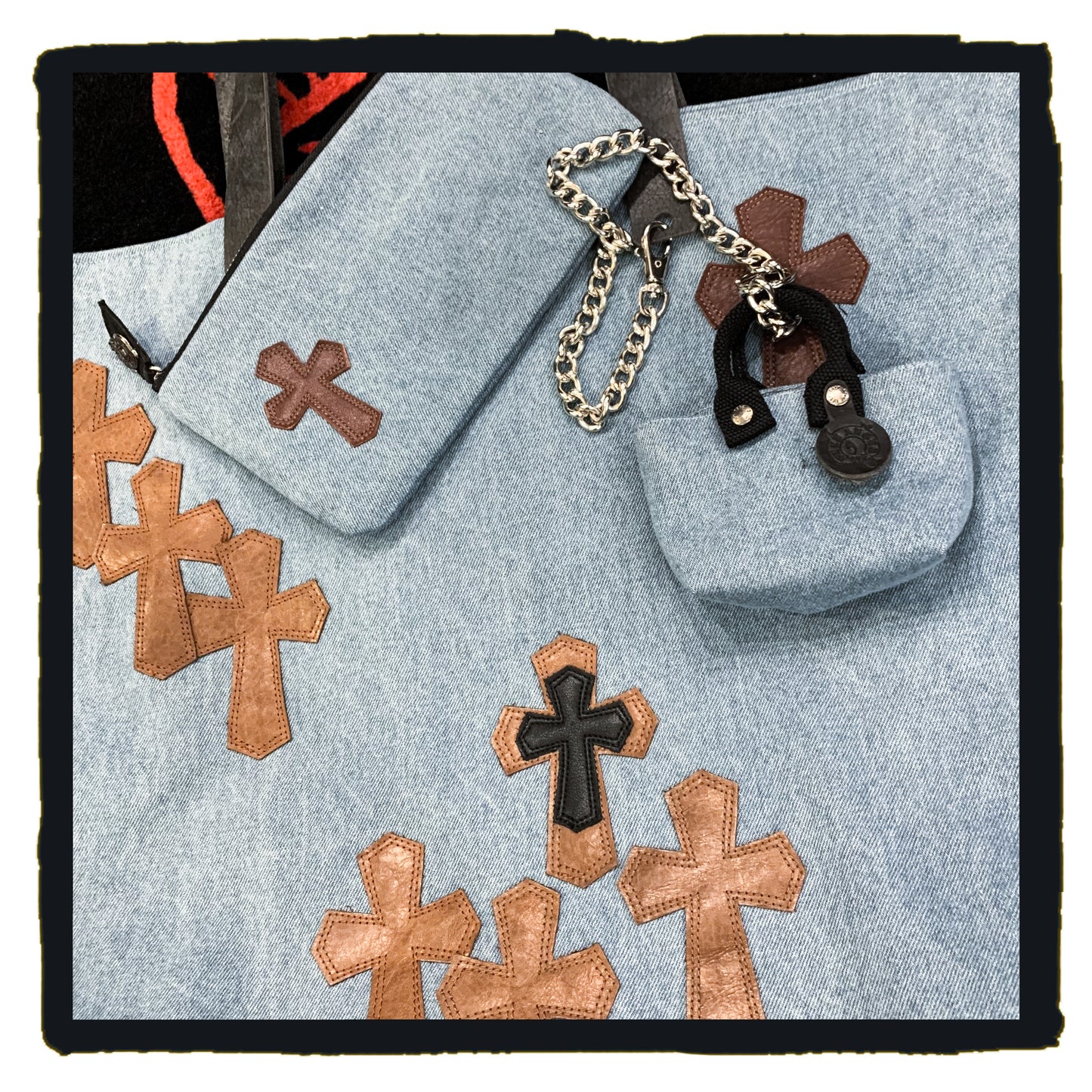 bespoke - denim tote bag (year 2021 08)