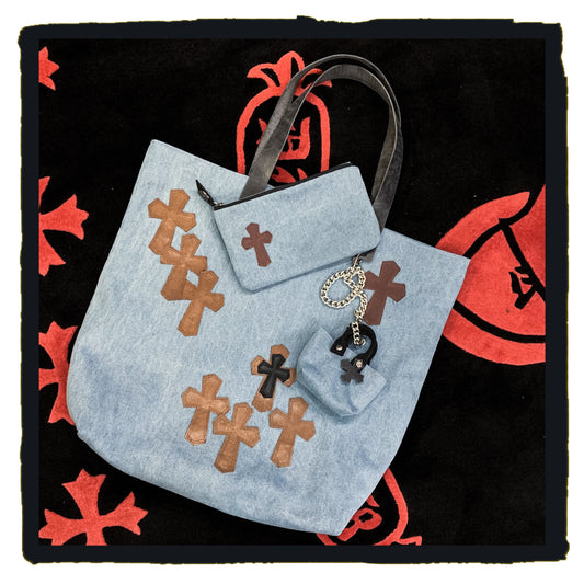 bespoke - denim tote bag (year 2021 08)