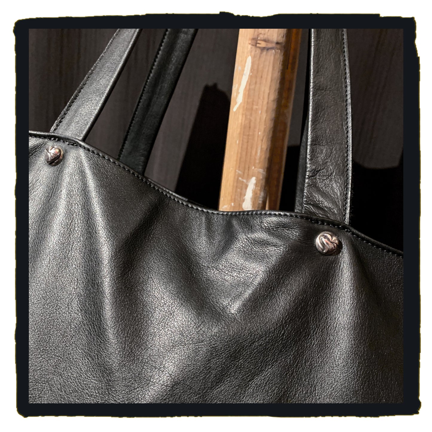 bespoke - leather tote bag (year 2022 08)