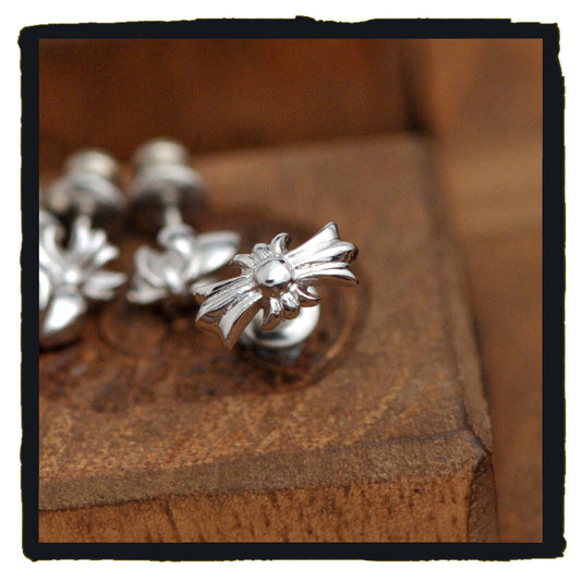06-PE001B petit cross platinum earring (price are for one)