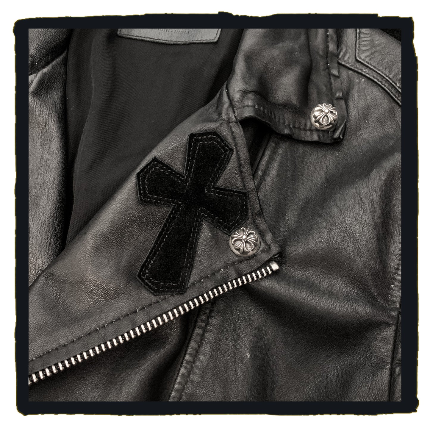 reborn project - leather biker jacket