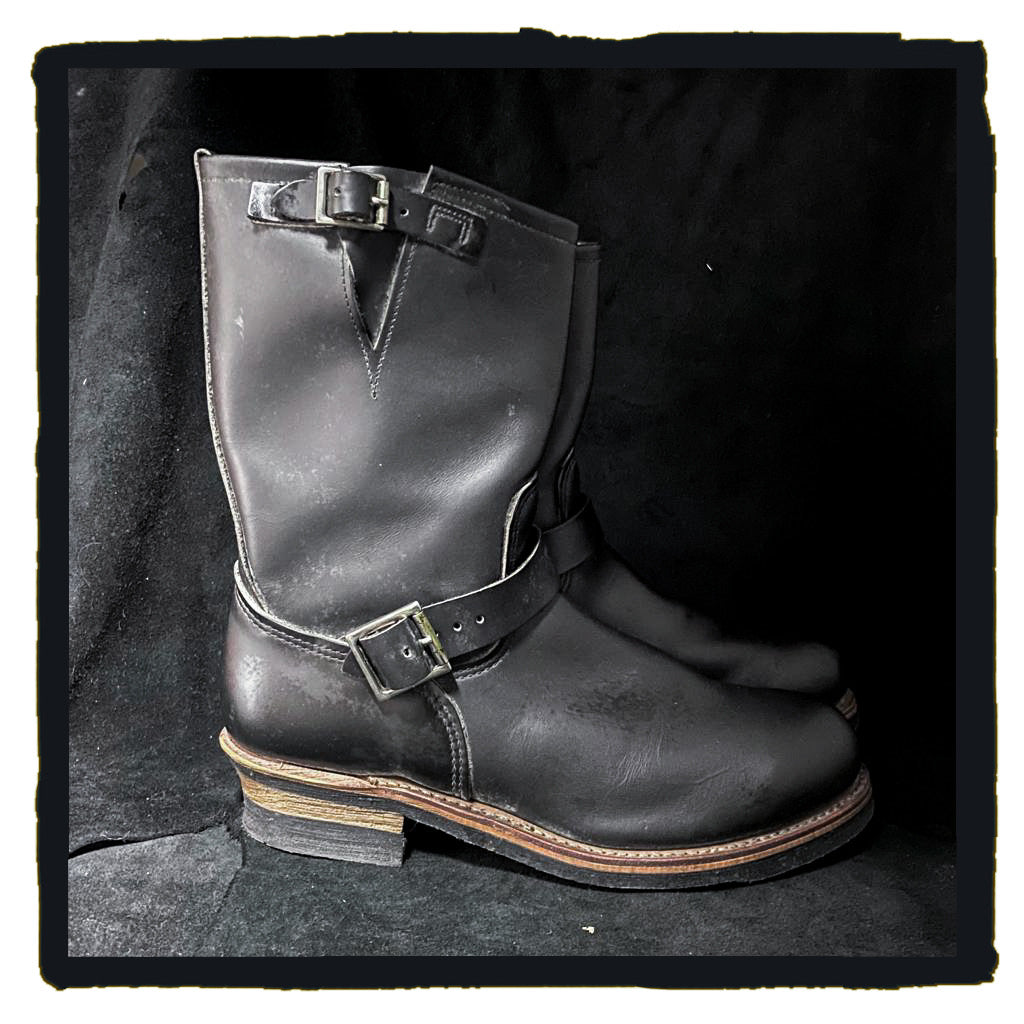 vintage red wing biker boots
