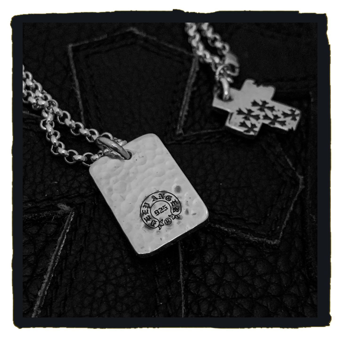 new arrival - sterling silver petit fancy maltese mini dog tag with r&r necklace