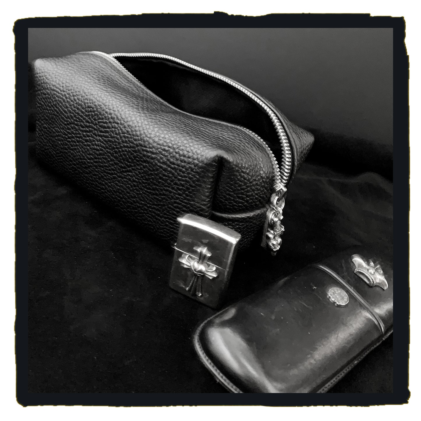 new arrival - leather cigar accessory pouch