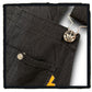 bespoke - denim overall with leather cross patch & sterling silver parts 2023 08