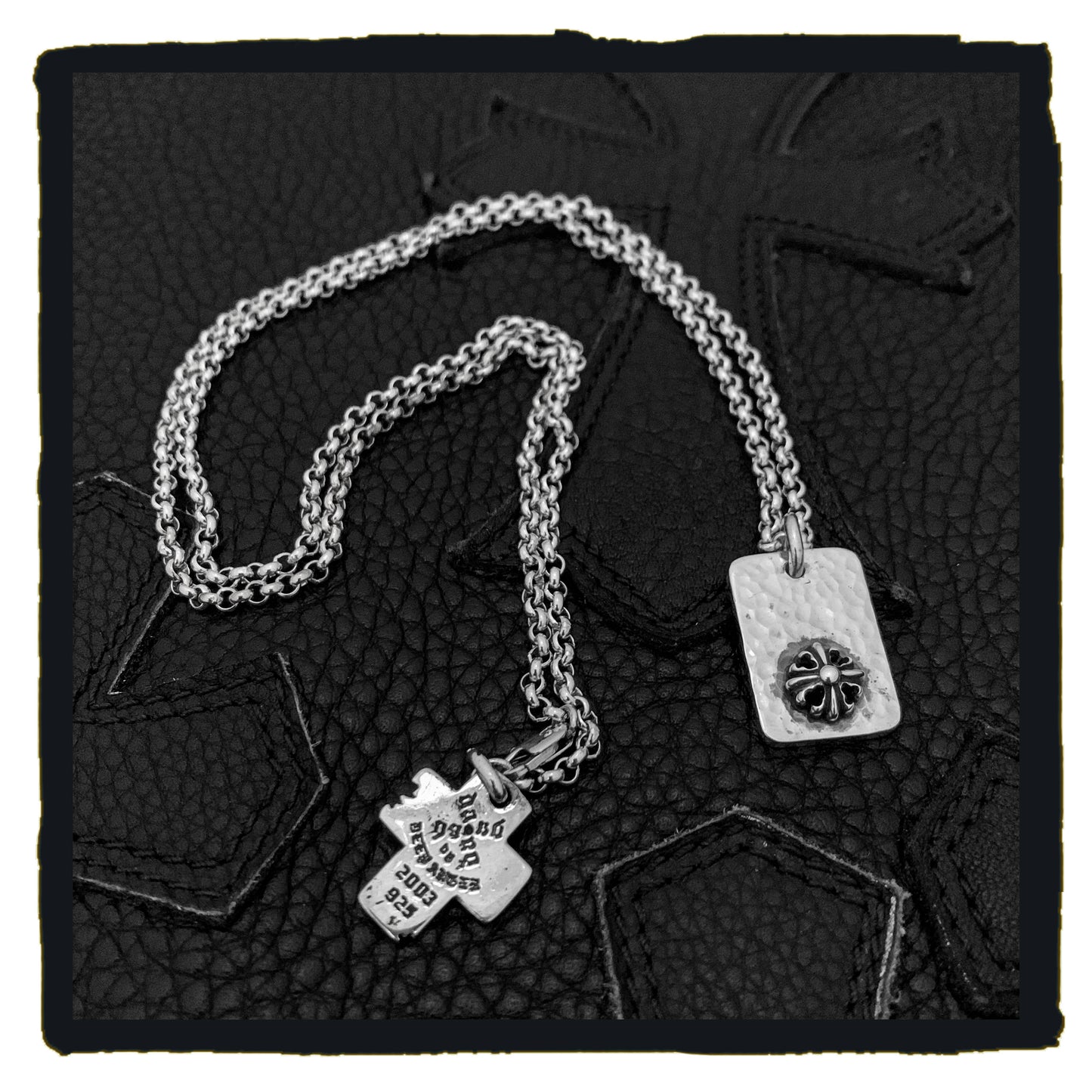 new arrival - sterling silver petit fancy maltese mini dog tag with r&r necklace