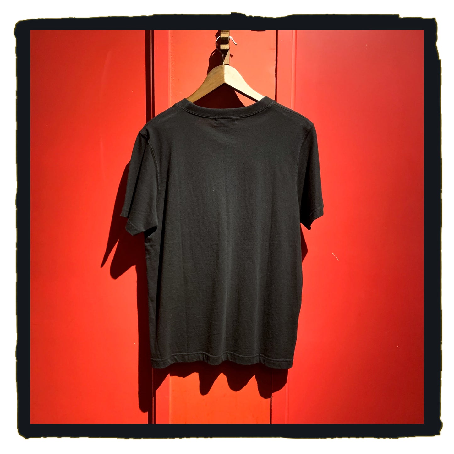 sale - suede cross patch pocket tee