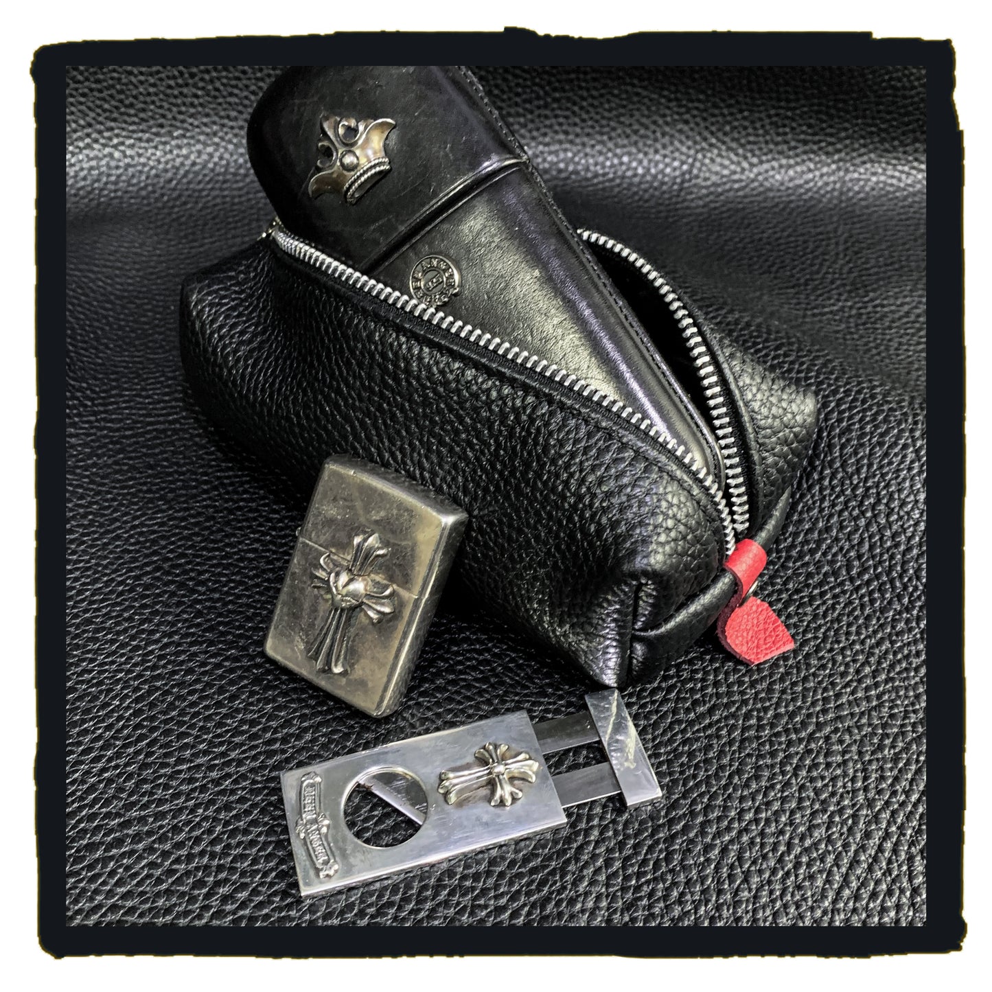 new arrival - leather cigar accessory pouch