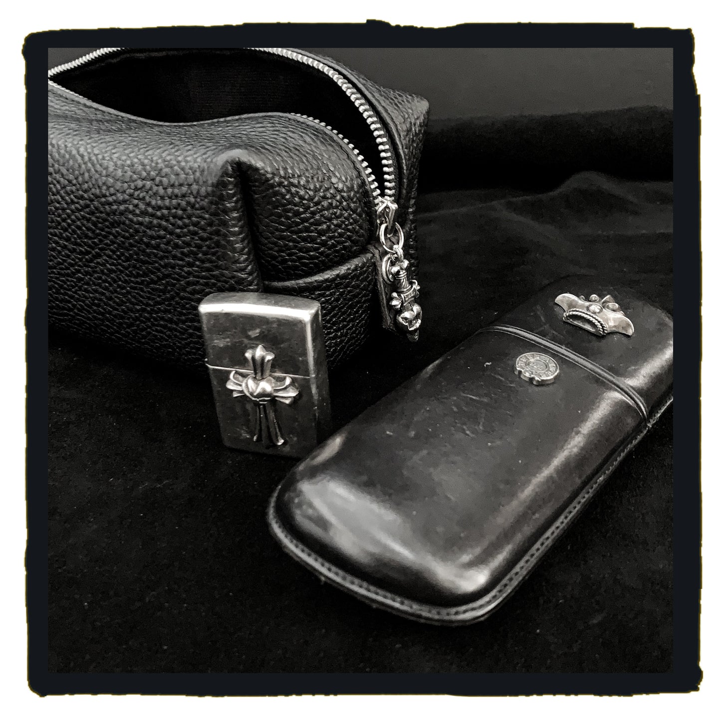 new arrival - leather cigar accessory pouch