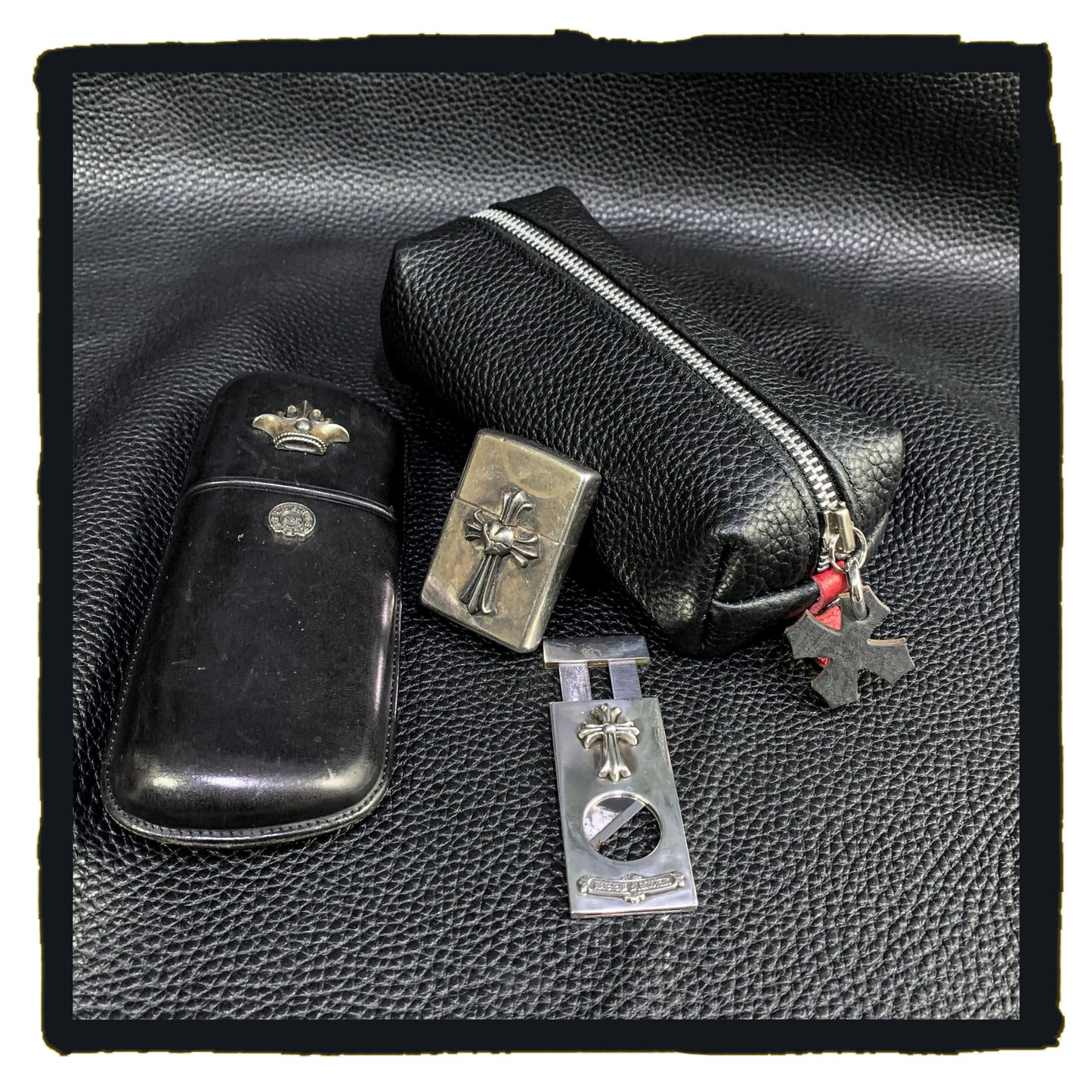 new arrival - leather cigar accessory pouch