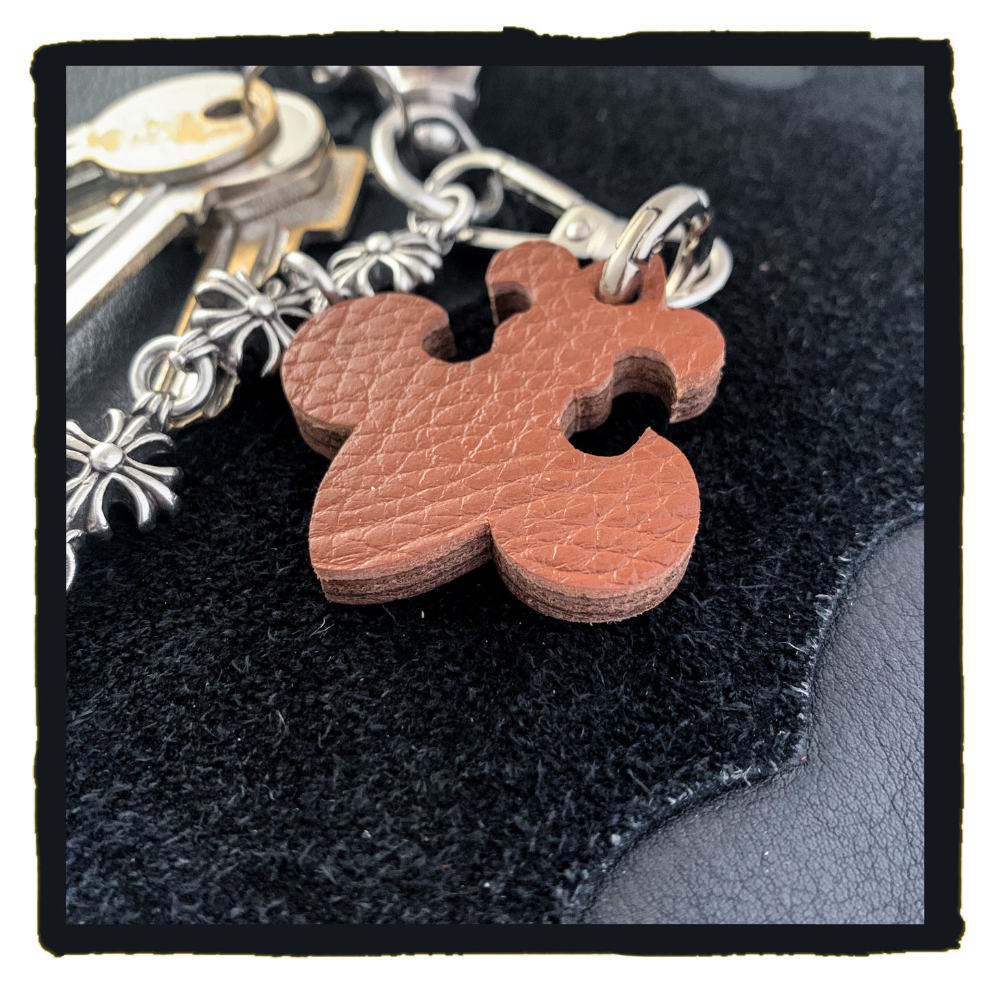 new arrival 20-c fleur de lys leather charms