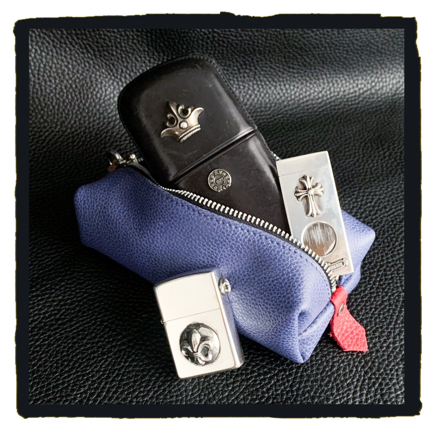 new arrival - leather cigar accessory pouch