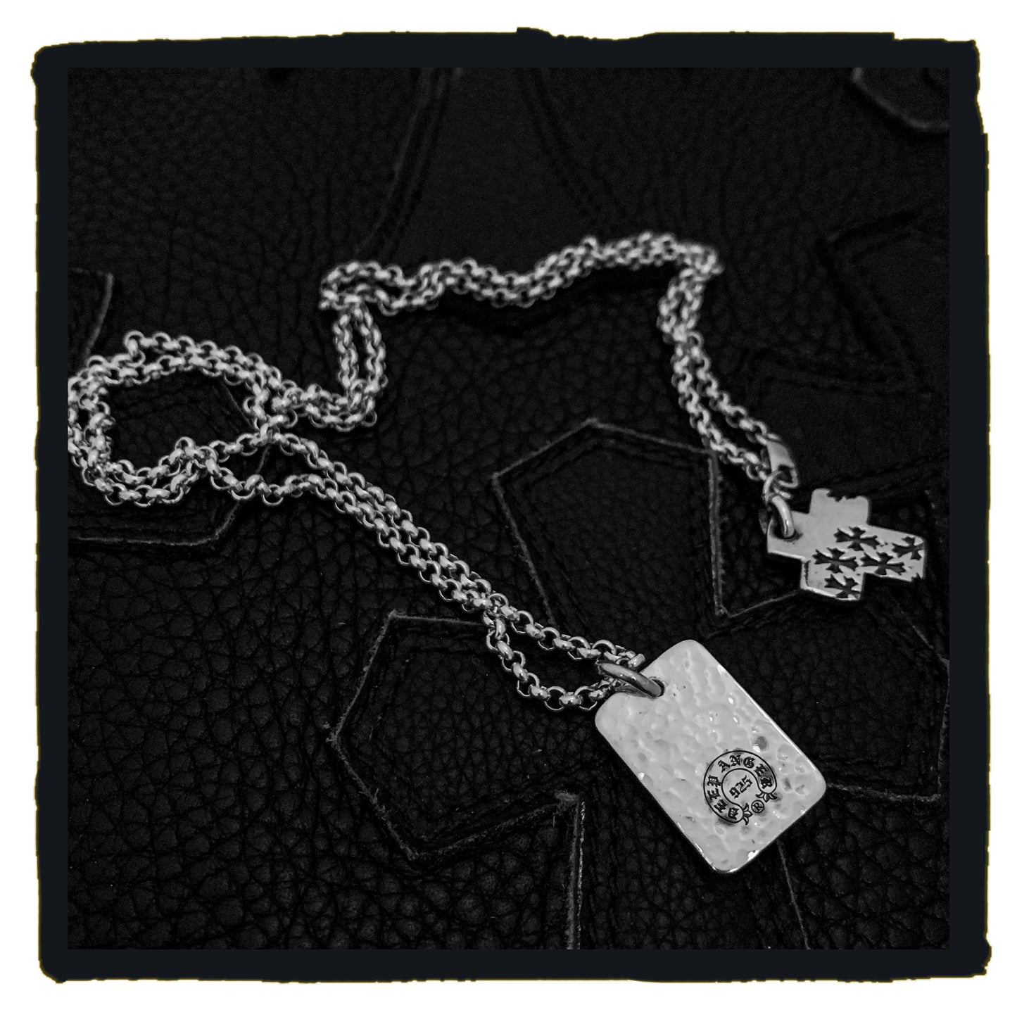 new arrival - sterling silver petit fancy maltese mini dog tag with r&r necklace