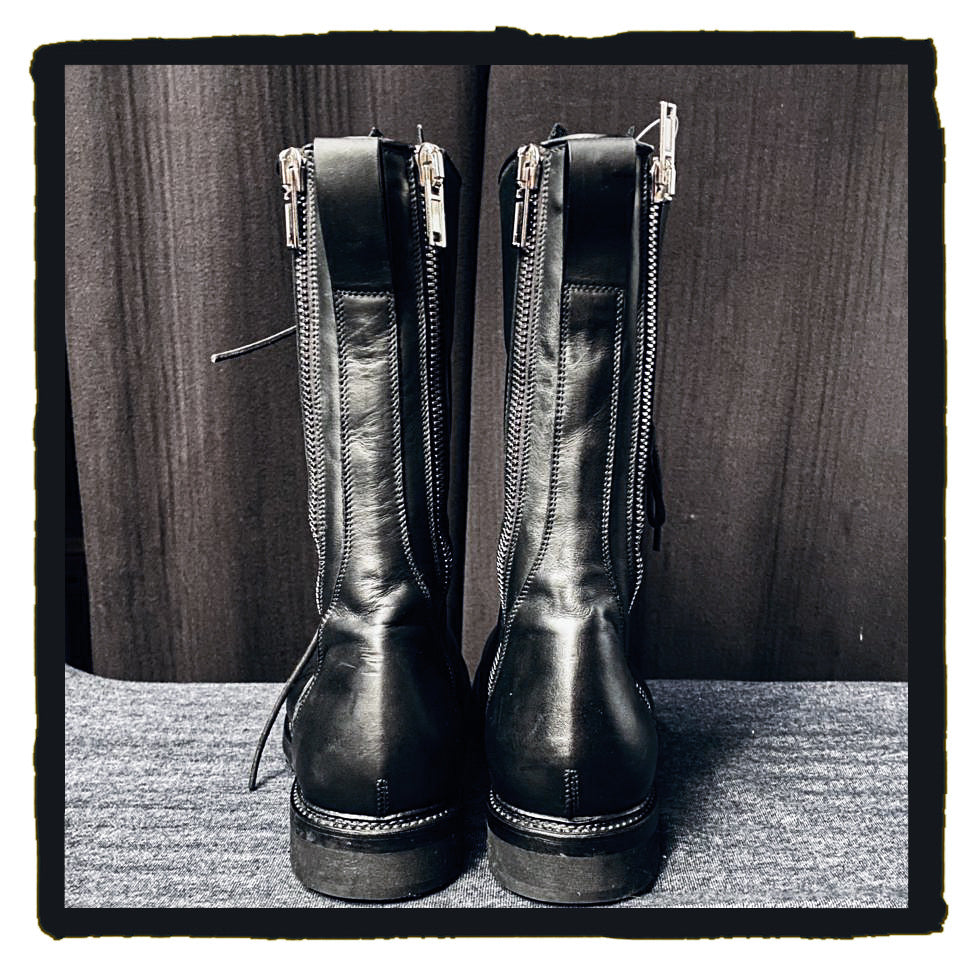 rick owen zipper boots