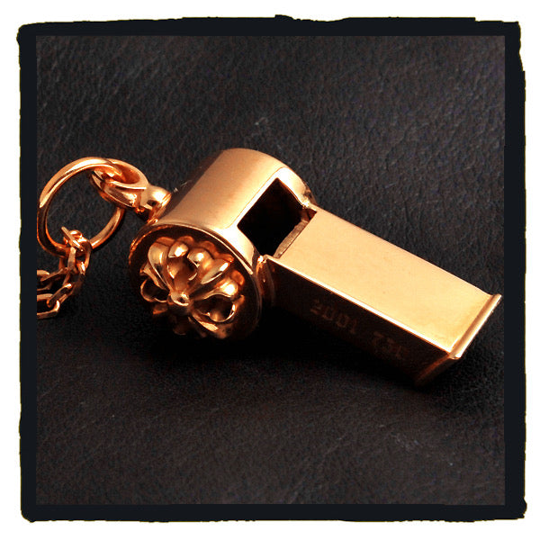 07-p002a fancy maltese 18k rose gold whistle (the pictured product needs made to order. please contact us.)