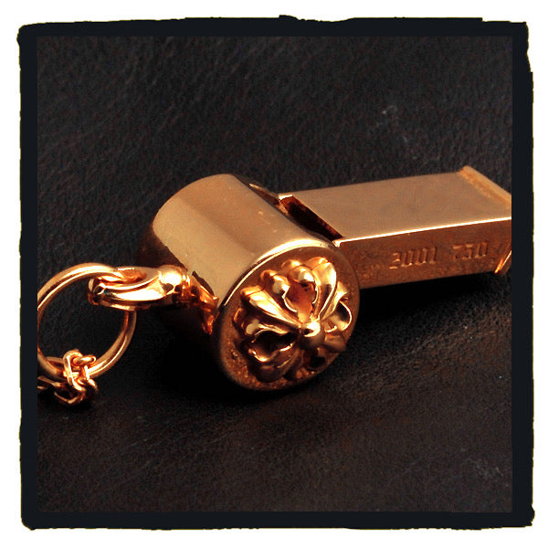 07-p002a fancy maltese 18k rose gold whistle (the pictured product needs made to order. please contact us.)