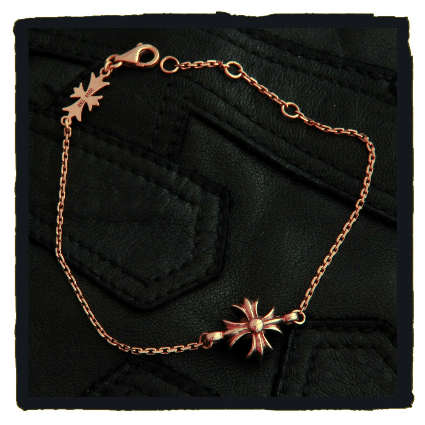 07-b002a cut out maltese rope 18k rose gold bracelet (the pictured product needs made to order. please contact us.)