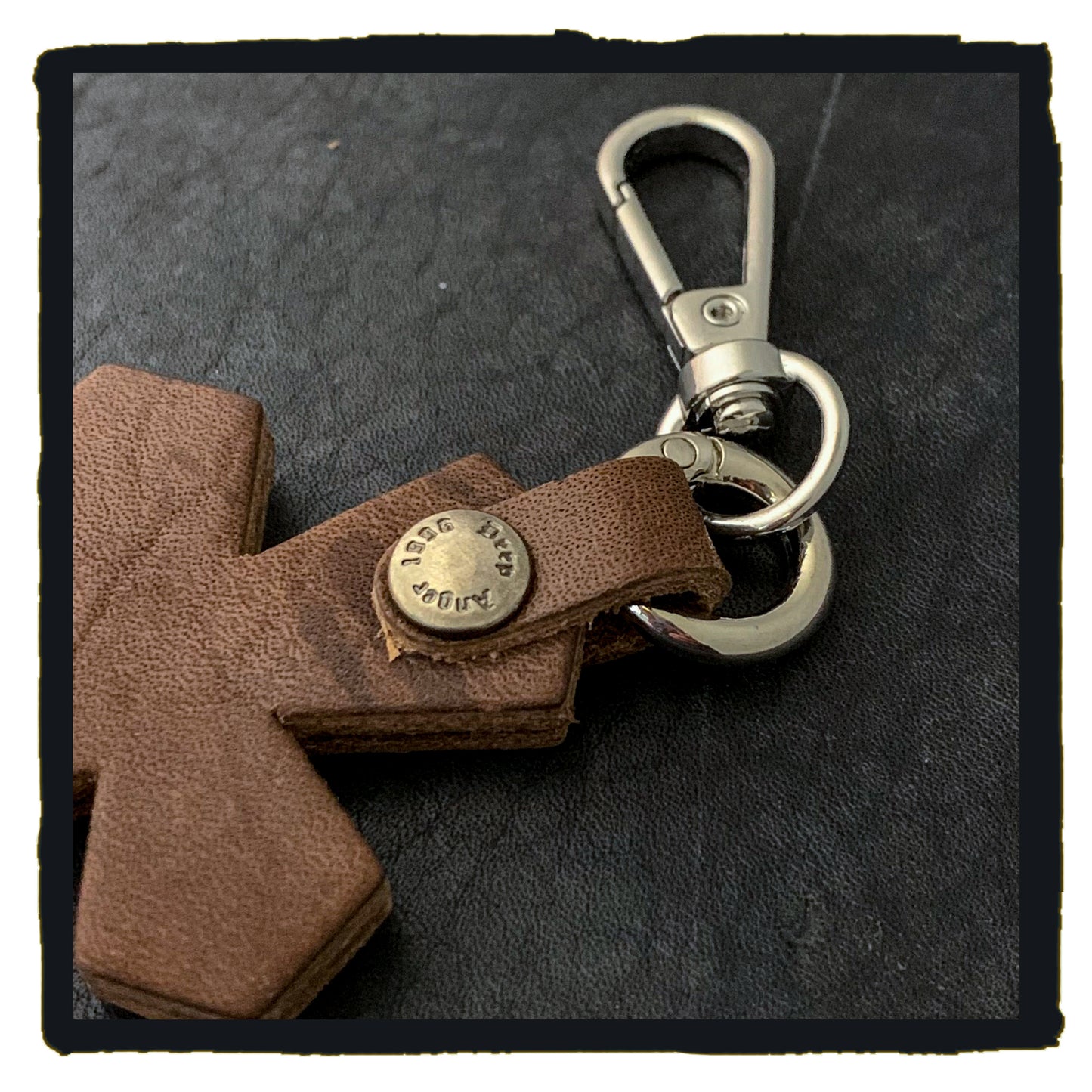 20-C003a1bn leather cross charms #1