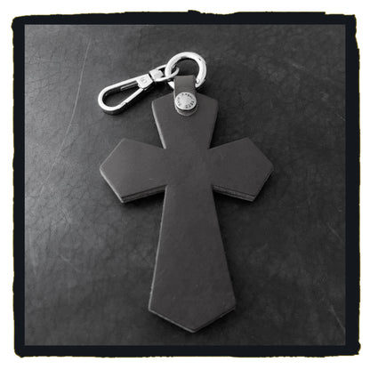 20-C003b3c leather cross charms #3