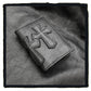 20-LC044ABK - card case - da leather cross patch card case