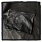 20-lw009bb leather fleur de lys clutch