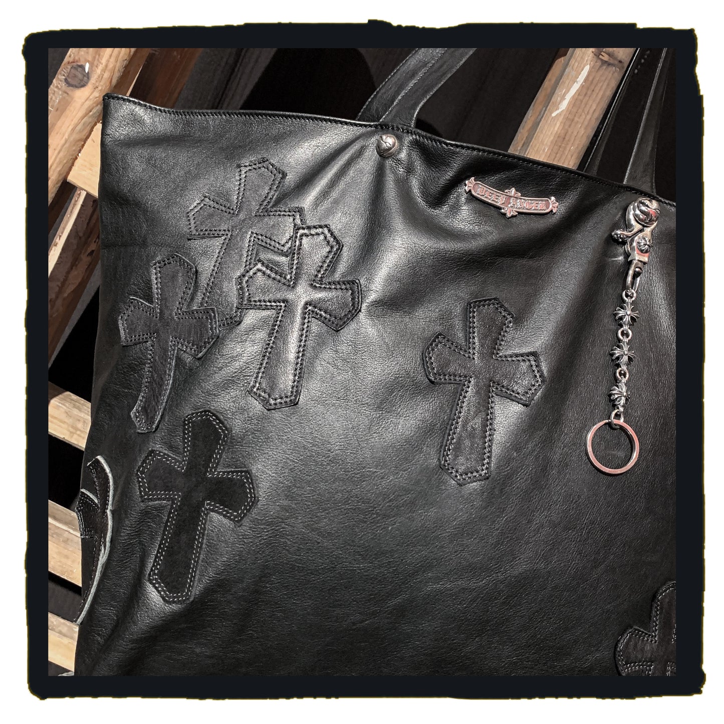 bespoke - leather tote bag  (year 2022 08)