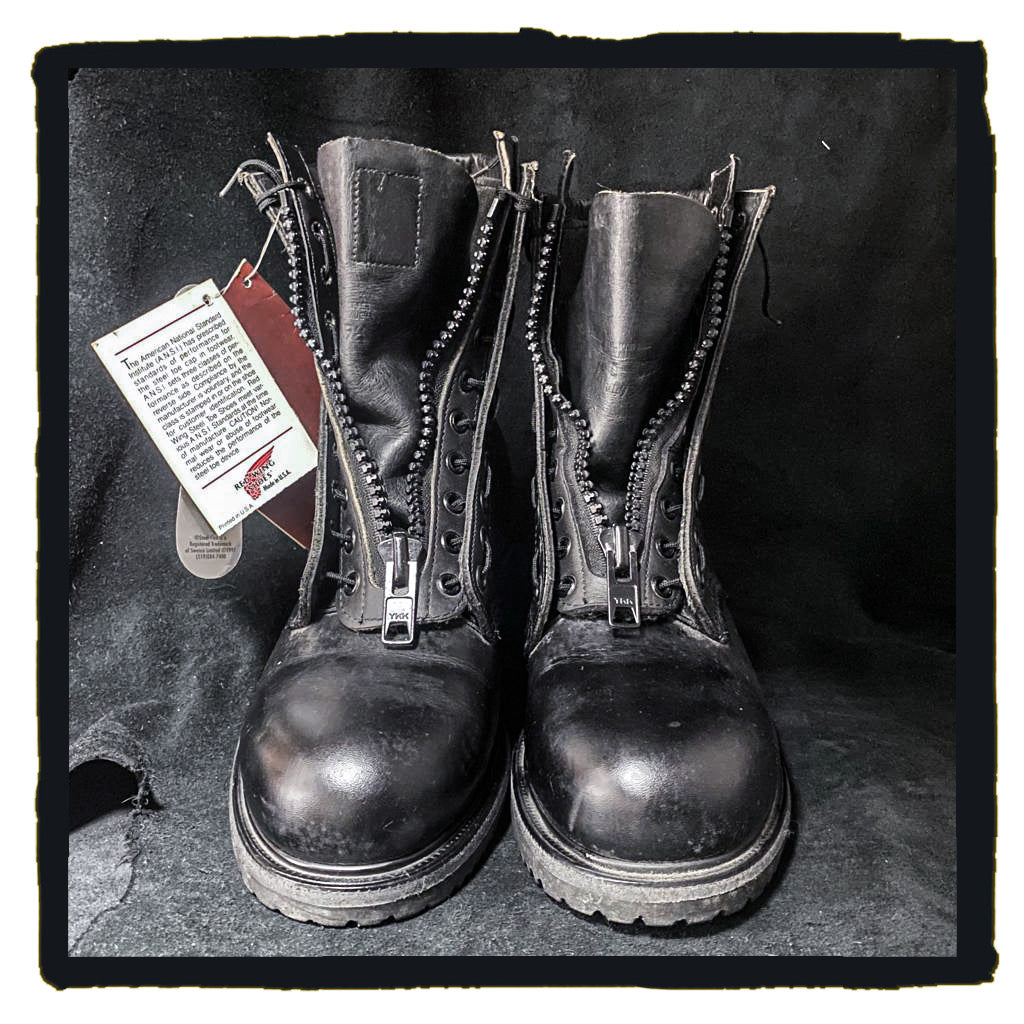 vintage red wing zipper boots